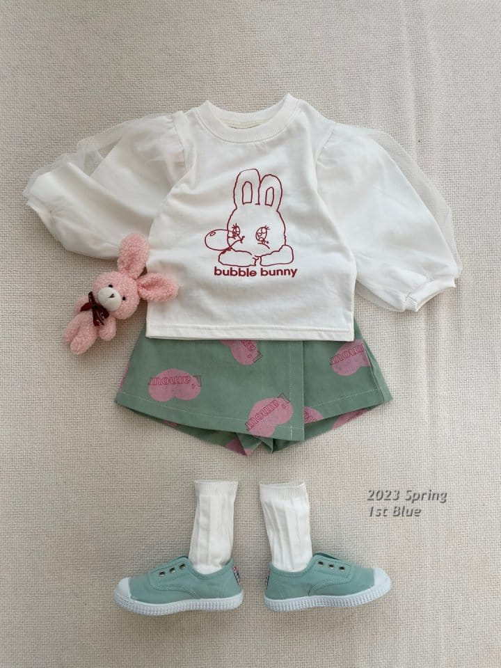 1st Blue - Korean Children Fashion - #fashionkids - Bubble Rabbit Tee - 5