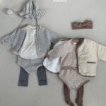 Check Cardigan Set