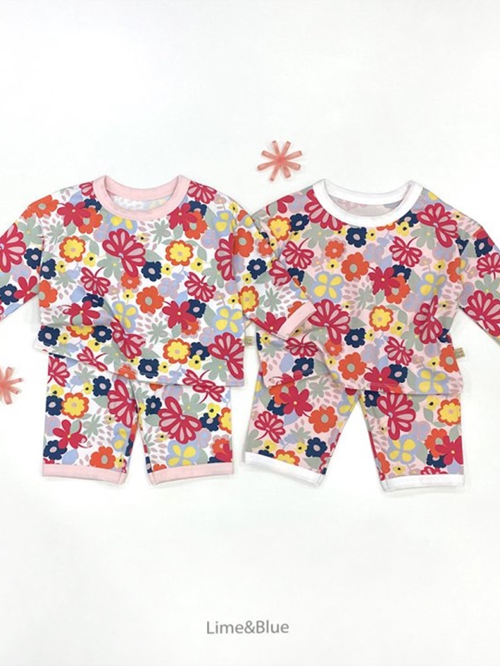 Esnic Flower Top Bottom Set