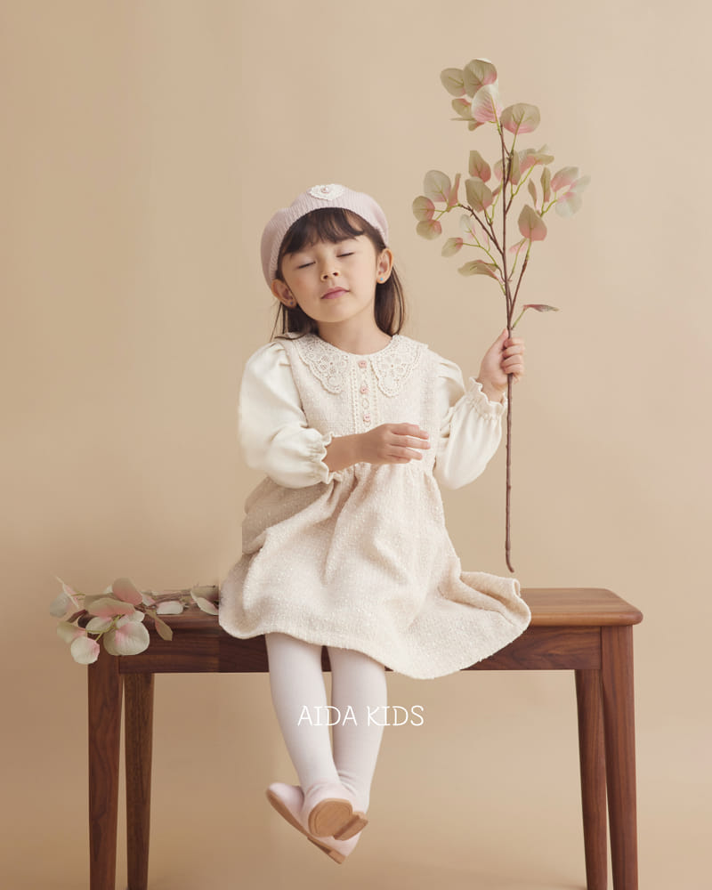 Aida - Korean Baby Fashion - #babyboutiqueclothing - Su Collar Twid One-piece - 11