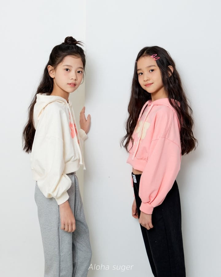 Aloha Suger - Korean Children Fashion - #designkidswear - Sporty Crop Hoody Tee - 7