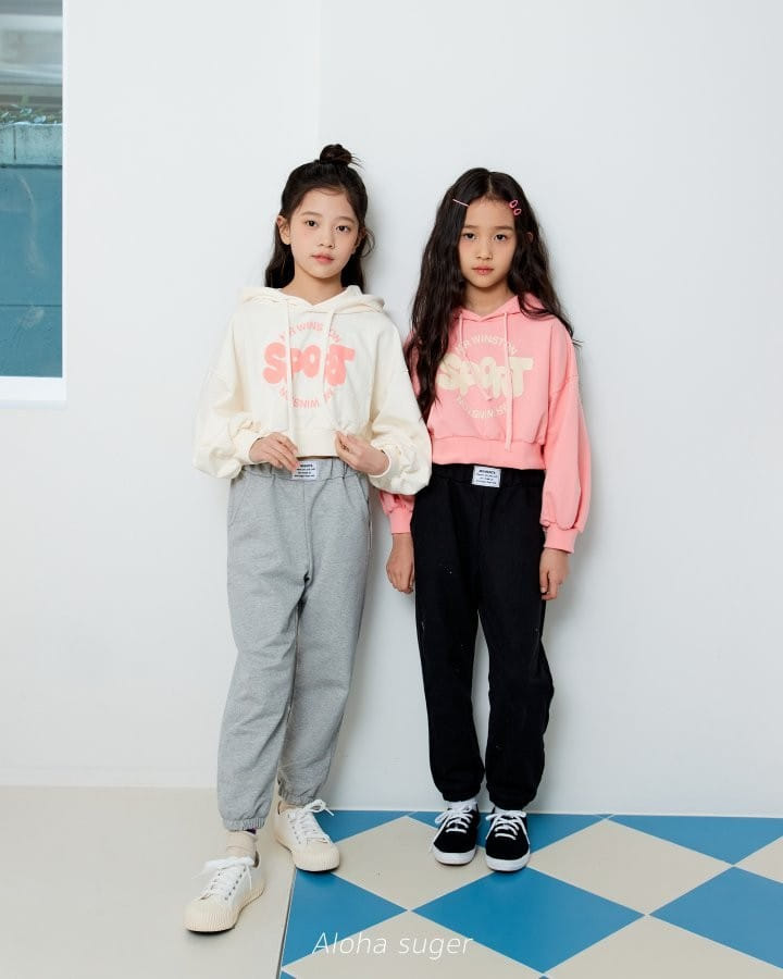 Aloha Suger - Korean Children Fashion - #discoveringself - Sporty Crop Hoody Tee - 8