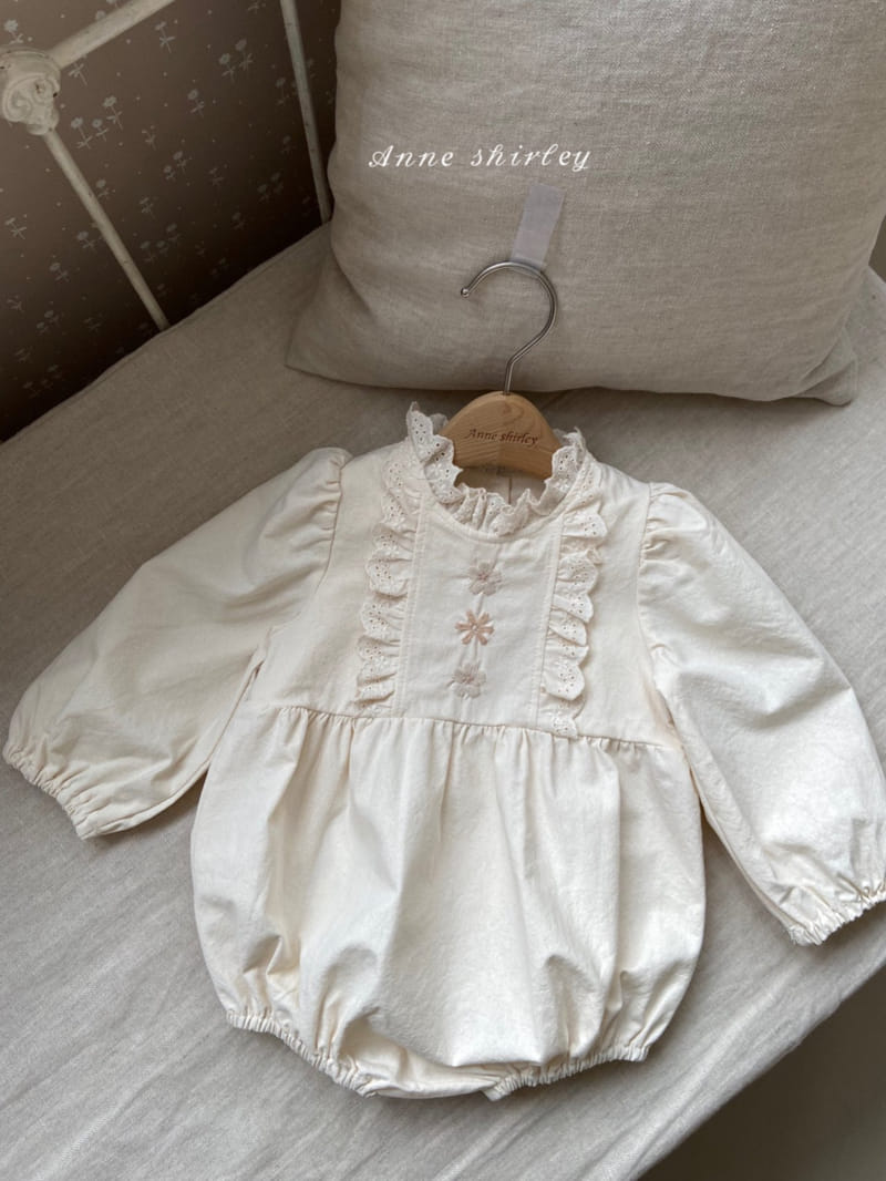 Anne Shirley - Korean Baby Fashion - #onlinebabyboutique - Girl Flower Embrodiery Bodysuit - 5