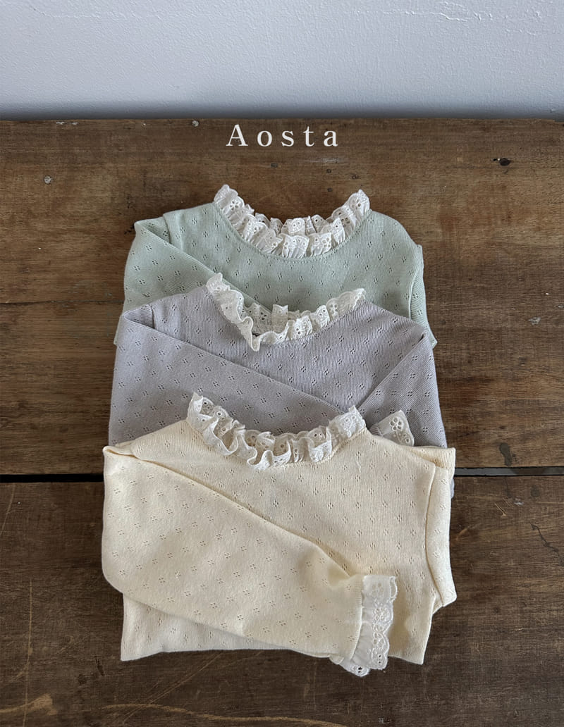 Aosta - Korean Children Fashion - #childofig - Eyelet Tee