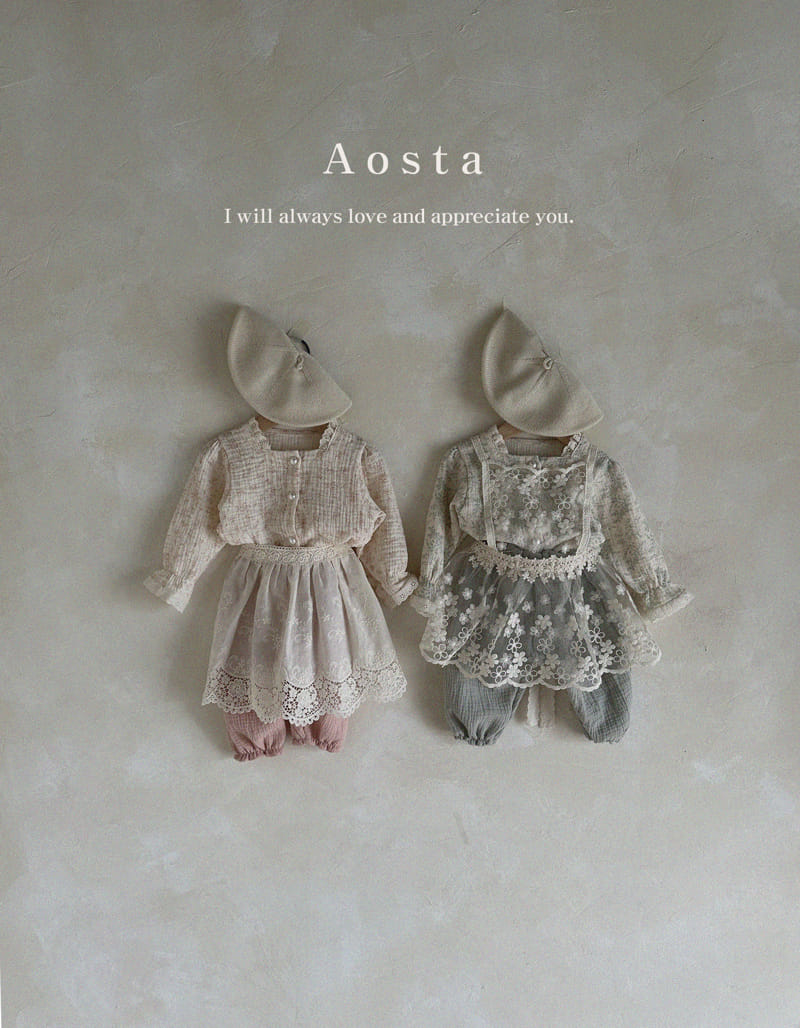 Aosta - Korean Children Fashion - #kidsshorts - Grace Apron