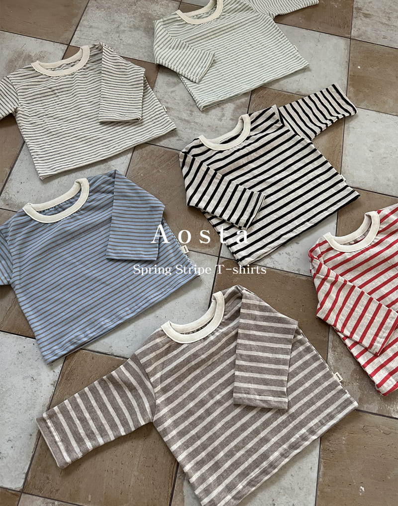 Aosta - Korean Children Fashion - #prettylittlegirls - Stripes Tee - 2