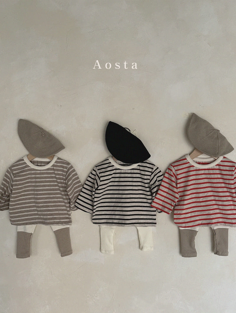 Aosta - Korean Children Fashion - #stylishchildhood - Stripes Tee - 5