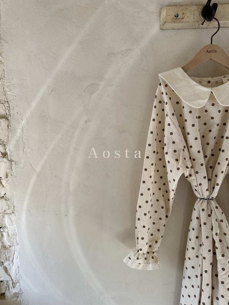 Aosta - Korean Women Fashion - #thelittlethings - Mom Collar One-piece