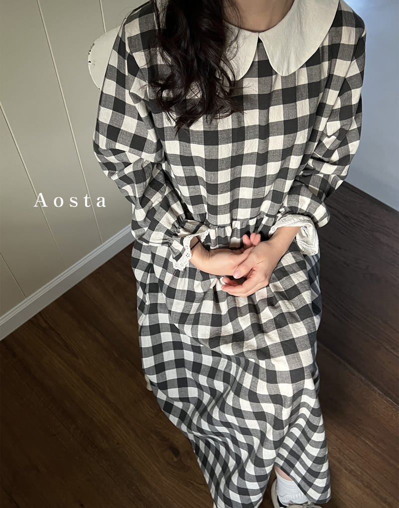 Aosta - Korean Women Fashion - #womensfashion - Mom Collar One-piece - 11