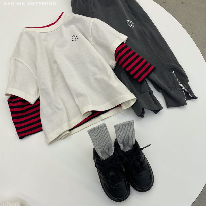 Ask Me Anything - Korean Children Fashion - #minifashionista - Stripes Zigzag Tee - 4