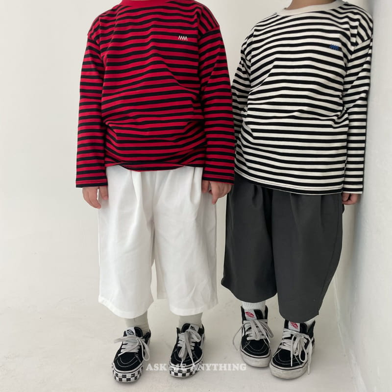 Ask Me Anything - Korean Children Fashion - #toddlerclothing - Stripes Zigzag Tee - 6