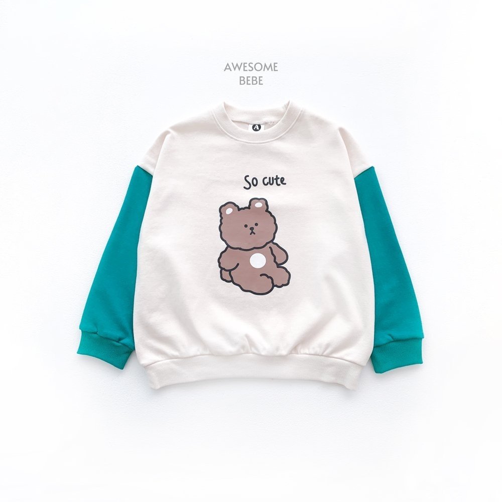 Awesome Bebe - Korean Children Fashion - #fashionkids - Cube Bear Top Bottom Set - 9