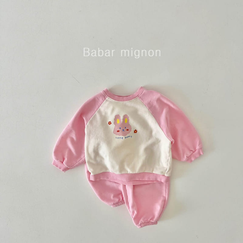 Babar Mignon - Korean Children Fashion - #Kfashion4kids - Rabbit Raglan Top Bottom Set - 5