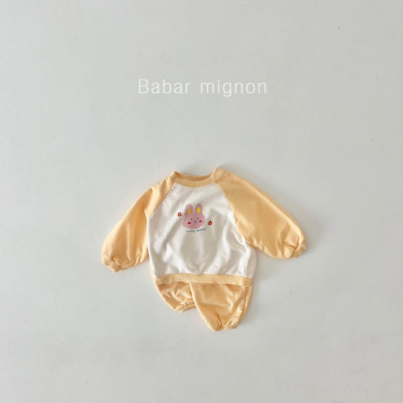 Babar Mignon - Korean Children Fashion - #childofig - Rabbit Raglan Top Bottom Set - 10