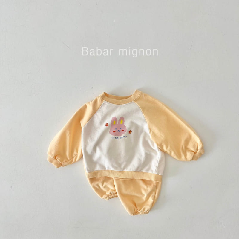 Babar Mignon - Korean Children Fashion - #childofig - Rabbit Raglan Top Bottom Set - 11