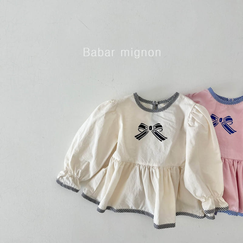 Babar Mignon - Korean Children Fashion - #childofig - Ribbon Blouse - 2