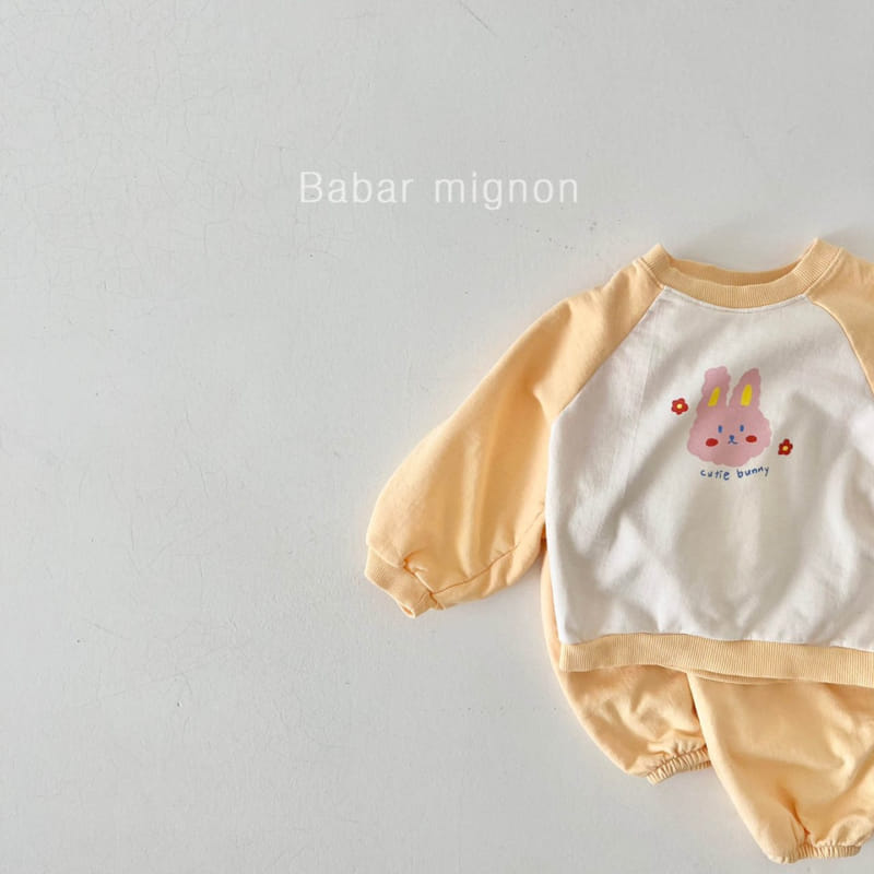 Babar Mignon - Korean Children Fashion - #childrensboutique - Rabbit Raglan Top Bottom Set - 12