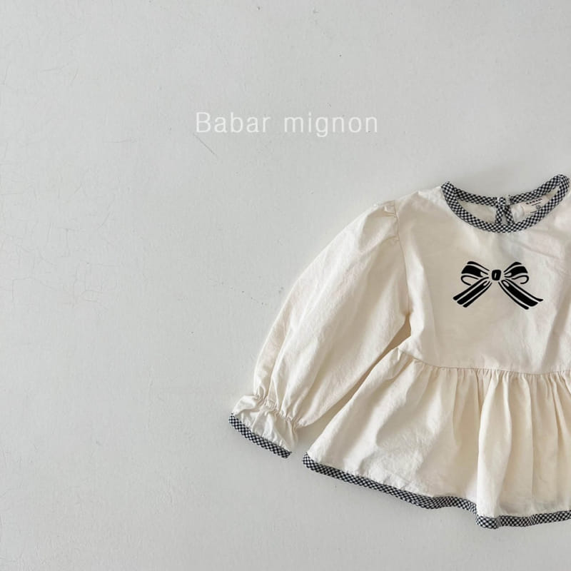 Babar Mignon - Korean Children Fashion - #kidsstore - Ribbon Blouse - 9