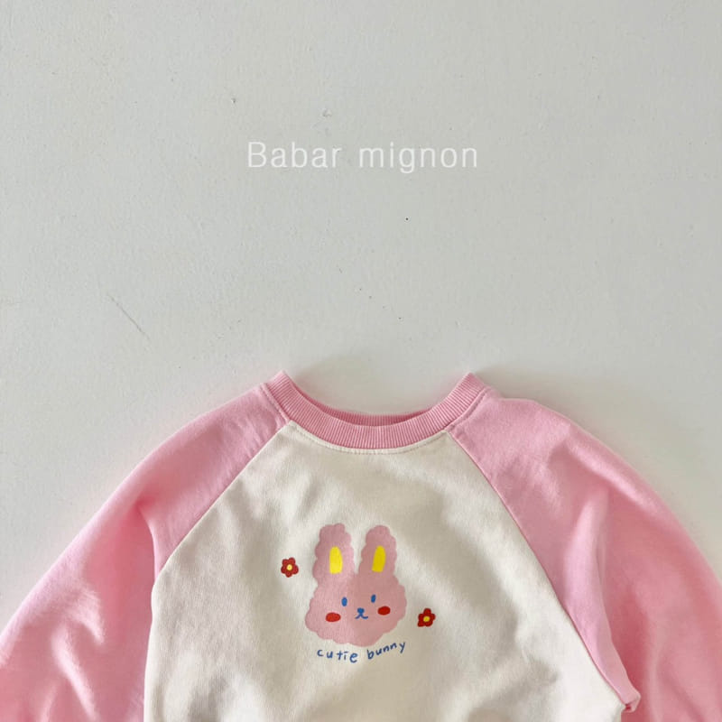 Babar Mignon - Korean Children Fashion - #magicofchildhood - Rabbit Raglan Top Bottom Set - 7