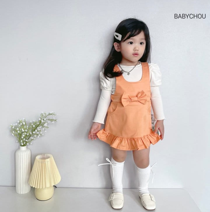 Babychou - Korean Children Fashion - #Kfashion4kids - Ribbon One-piece - 7