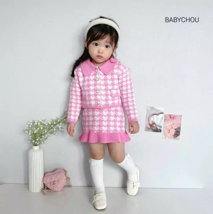 Babychou - Korean Children Fashion - #Kfashion4kids - Hound Tooth Skirt - 6