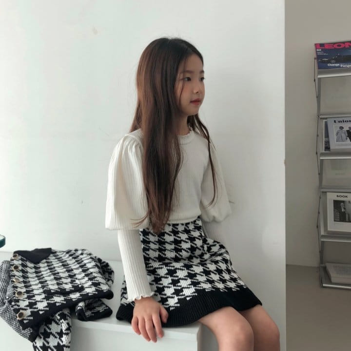 Babychou - Korean Children Fashion - #childofig - Hound Tooth Skirt - 12