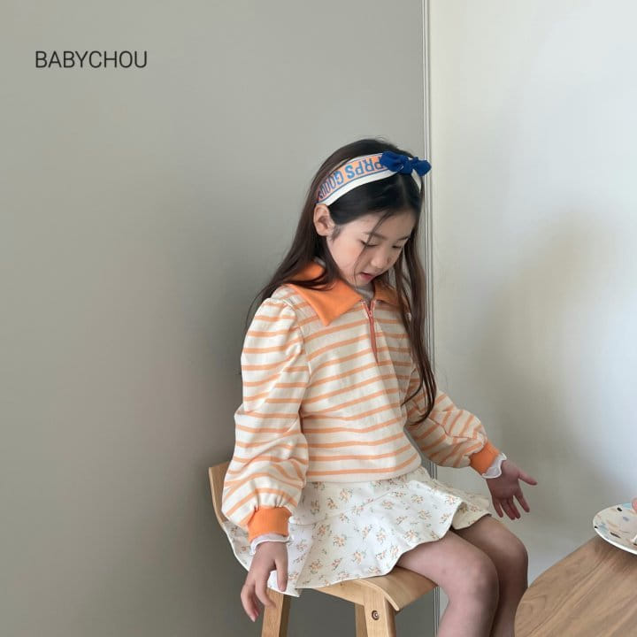 Babychou - Korean Children Fashion - #childrensboutique - Collar Sweatshirt - 5