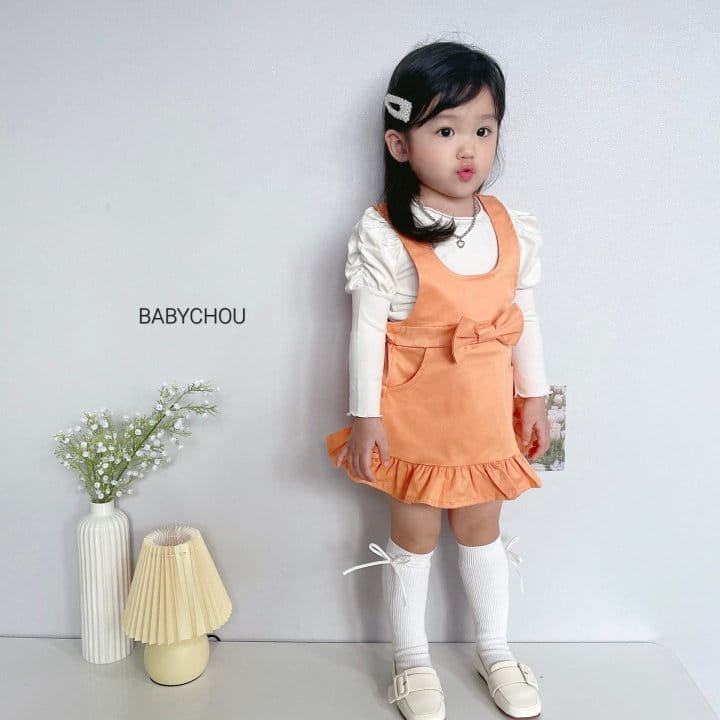 Babychou - Korean Children Fashion - #kidsshorts - Miel Puff Tee - 6