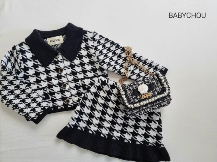 Babychou - Korean Children Fashion - #minifashionista - Hound Tooth Skirt - 9