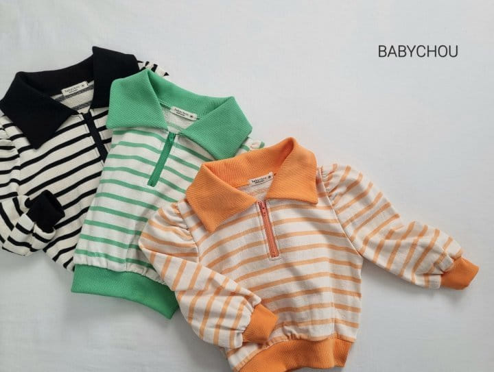 Babychou - Korean Children Fashion - #todddlerfashion - Collar Sweatshirt