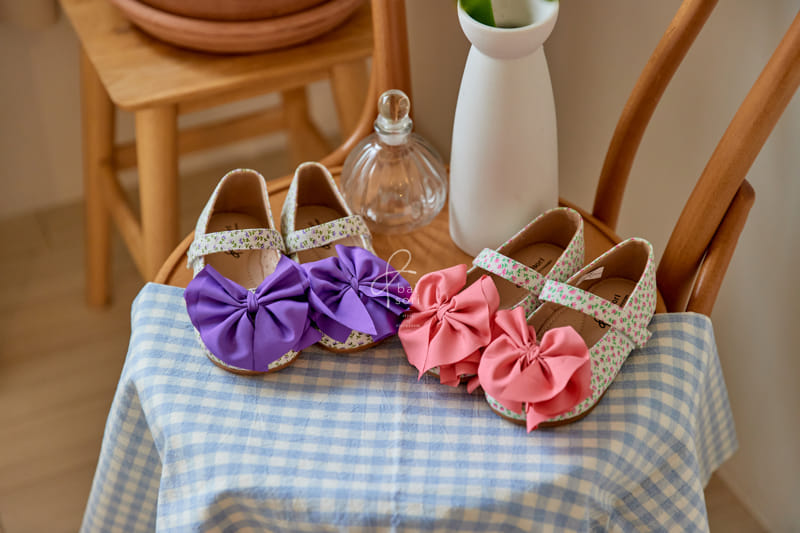 Babyzzam - Korean Children Fashion - #discoveringself - BB370 Lovely Ribbon Flats - 3