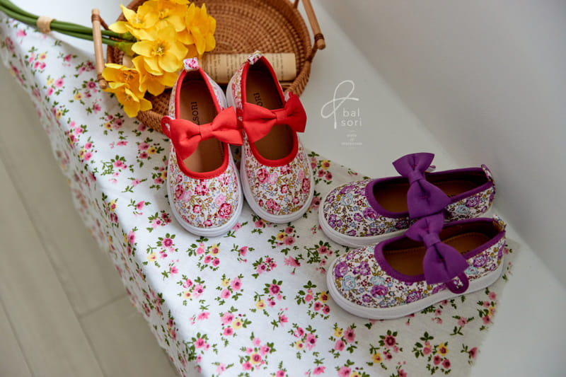 Babyzzam - Korean Children Fashion - #kidsshorts - 1933 Floral Ribbon Slip-on - 3