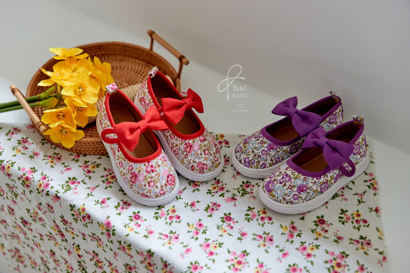 Babyzzam - Korean Children Fashion - #kidzfashiontrend - 1933 Floral Ribbon Slip-on - 5