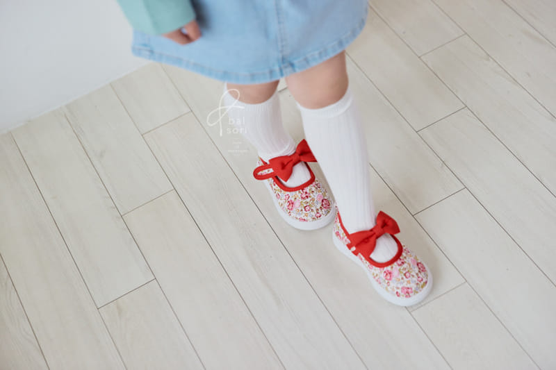 Babyzzam - Korean Children Fashion - #minifashionista - 1933 Floral Ribbon Slip-on - 9