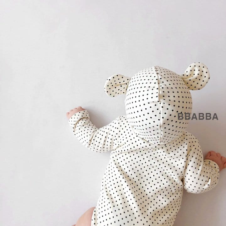 Bbabba - Korean Baby Fashion - #babyboutique - Dot Bear Bodysuit withg Bonnet - 9