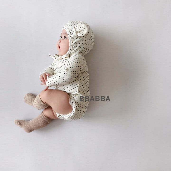 Bbabba - Korean Baby Fashion - #babyboutiqueclothing - Dot Bear Bodysuit withg Bonnet - 11