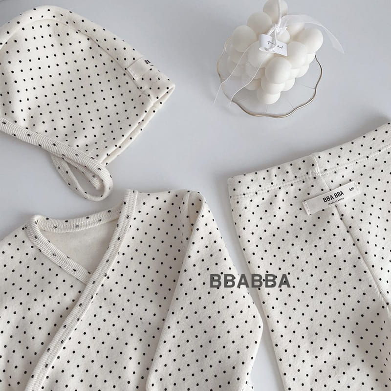 Bbabba - Korean Baby Fashion - #babyboutiqueclothing - Benet Dot Bodysuit with Leggings Bonnet - 10