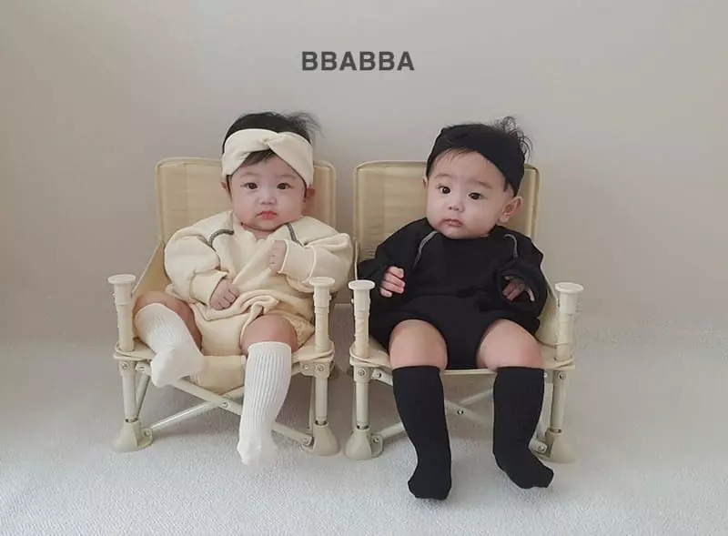 Bbabba - Korean Baby Fashion - #babyclothing - Black Cream Bodysuit - 11