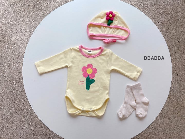 Bbabba - Korean Baby Fashion - #babyfever - Flower Garden Bodysuit Set - 9