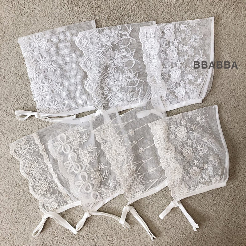 Bbabba - Korean Baby Fashion - #babyfever - Lace Bonnet - 12