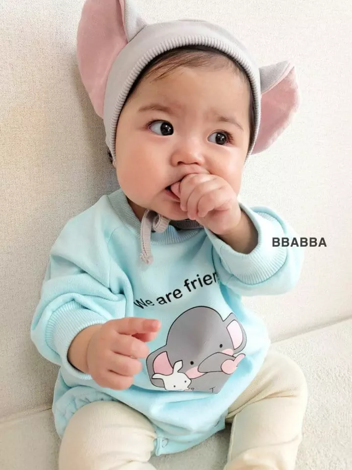 Bbabba - Korean Baby Fashion - #babylifestyle - Heart Elephant Bonnet - 2