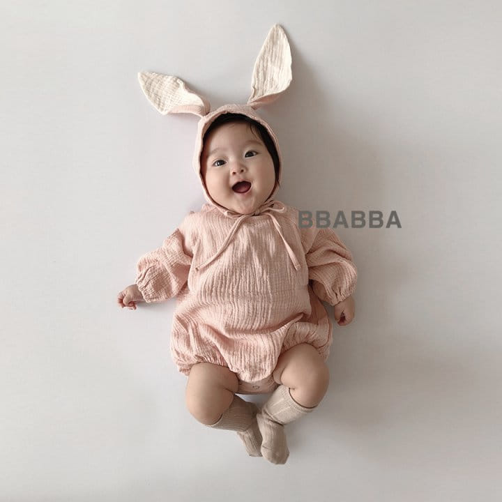 Bbabba - Korean Baby Fashion - #babylifestyle - Rabbit Bodysuit with Bonnet - 5