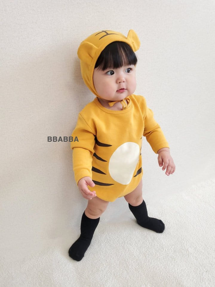 Bbabba - Korean Baby Fashion - #babylifestyle - Tigher Bodysuit with Bonnet - 2