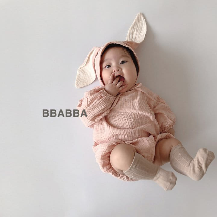 Bbabba - Korean Baby Fashion - #babyoninstagram - Rabbit Bodysuit with Bonnet - 6