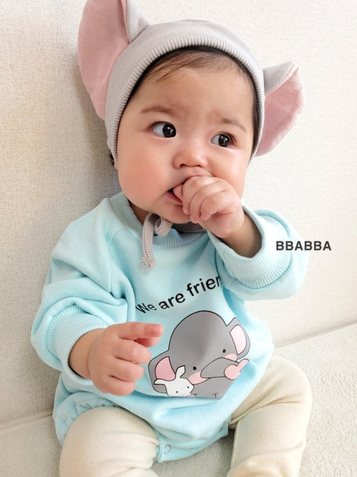 Bbabba - Korean Baby Fashion - #babyoninstagram - Heart Elephant Bodysuit - 5