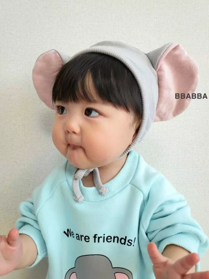 Bbabba - Korean Baby Fashion - #babyoninstagram - Heart Elephant Bonnet - 4