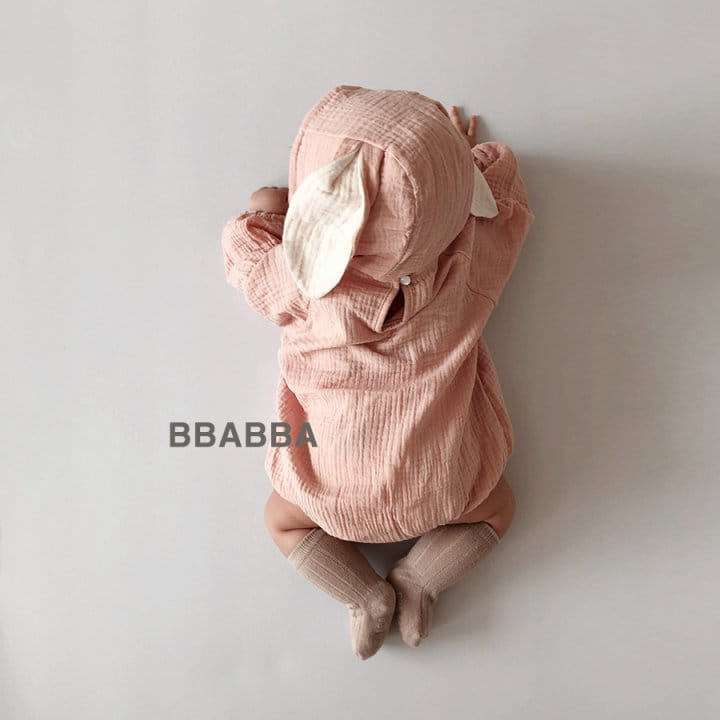 Bbabba - Korean Baby Fashion - #babyootd - Rabbit Bodysuit with Bonnet - 7