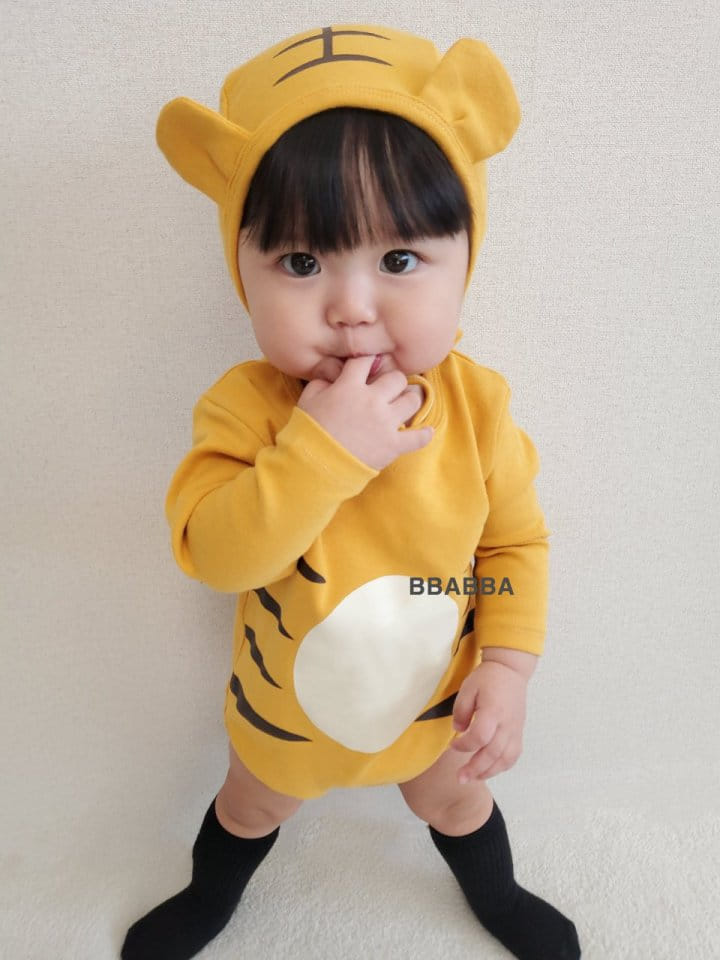 Bbabba - Korean Baby Fashion - #babyoninstagram - Tigher Bodysuit with Bonnet - 4