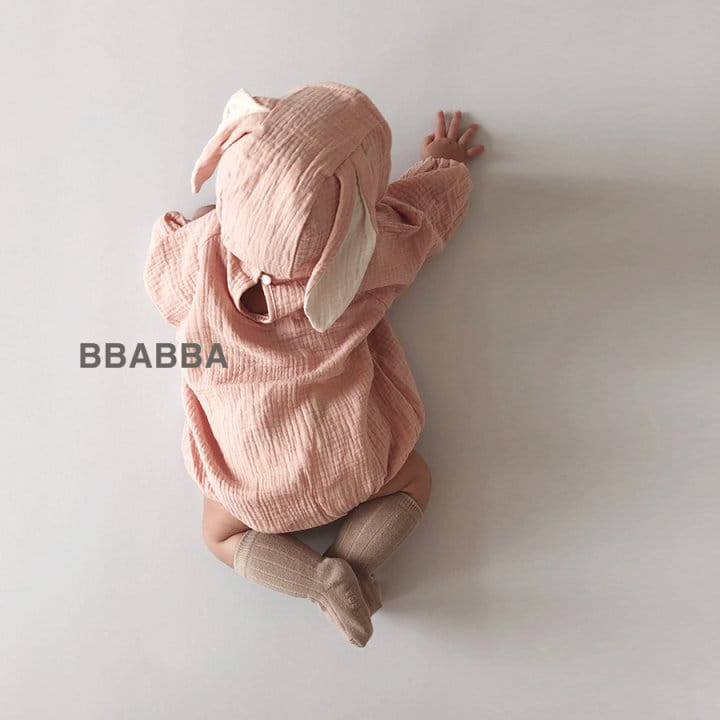 Bbabba - Korean Baby Fashion - #babyoutfit - Rabbit Bodysuit with Bonnet - 9