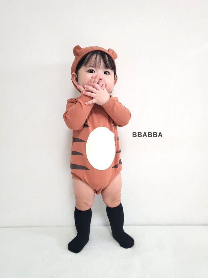 Bbabba - Korean Baby Fashion - #babyoutfit - Tigher Bodysuit with Bonnet - 6